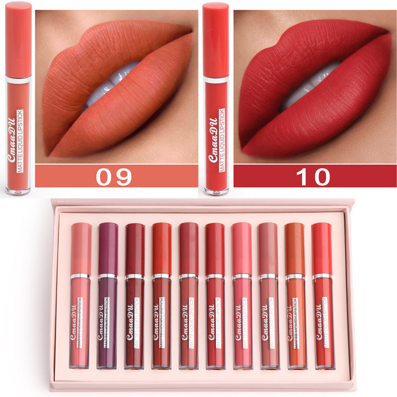 Rossetto Opaco Impermeabile Anti-Macchia - Confezione da 10