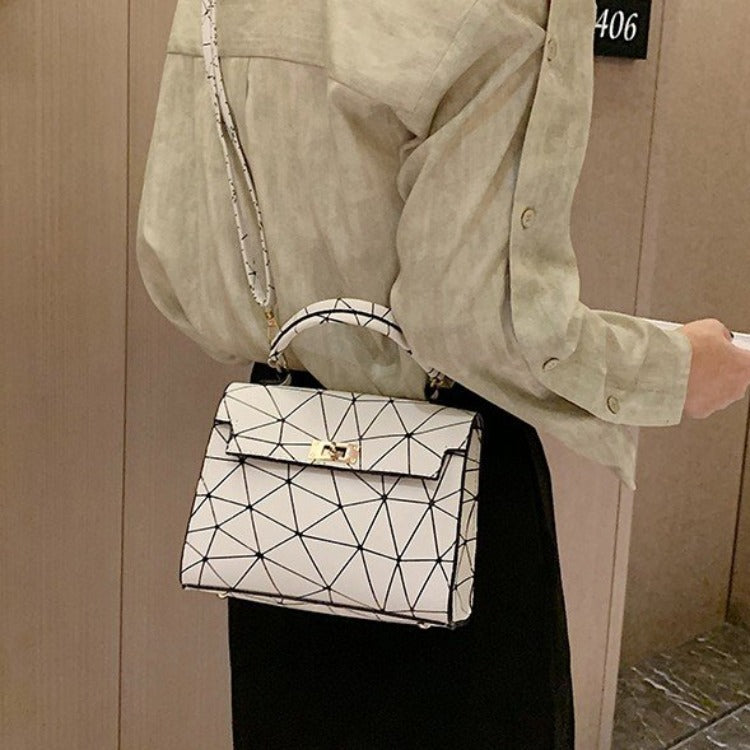 Snake Print Contrast Color Crossbody Shoulder Bag