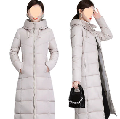 Western Style Plus Size Cotton-padded Clothes Mother's Clothes Winter Clothing Mid-length Cotton-padded Clothes Acrylic Fiber