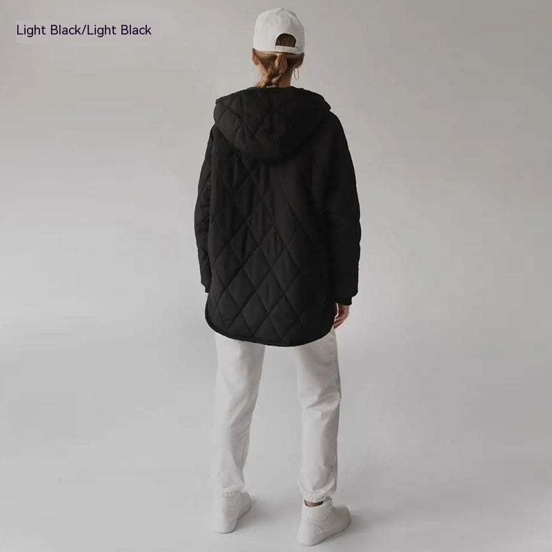 Women's Cotton-padded Clothes European And American Fashion Woman Cotton Dress Coat