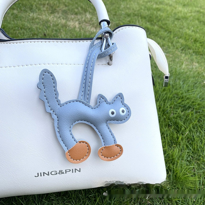 Ciondolo Mini Gatto in Pelle PU