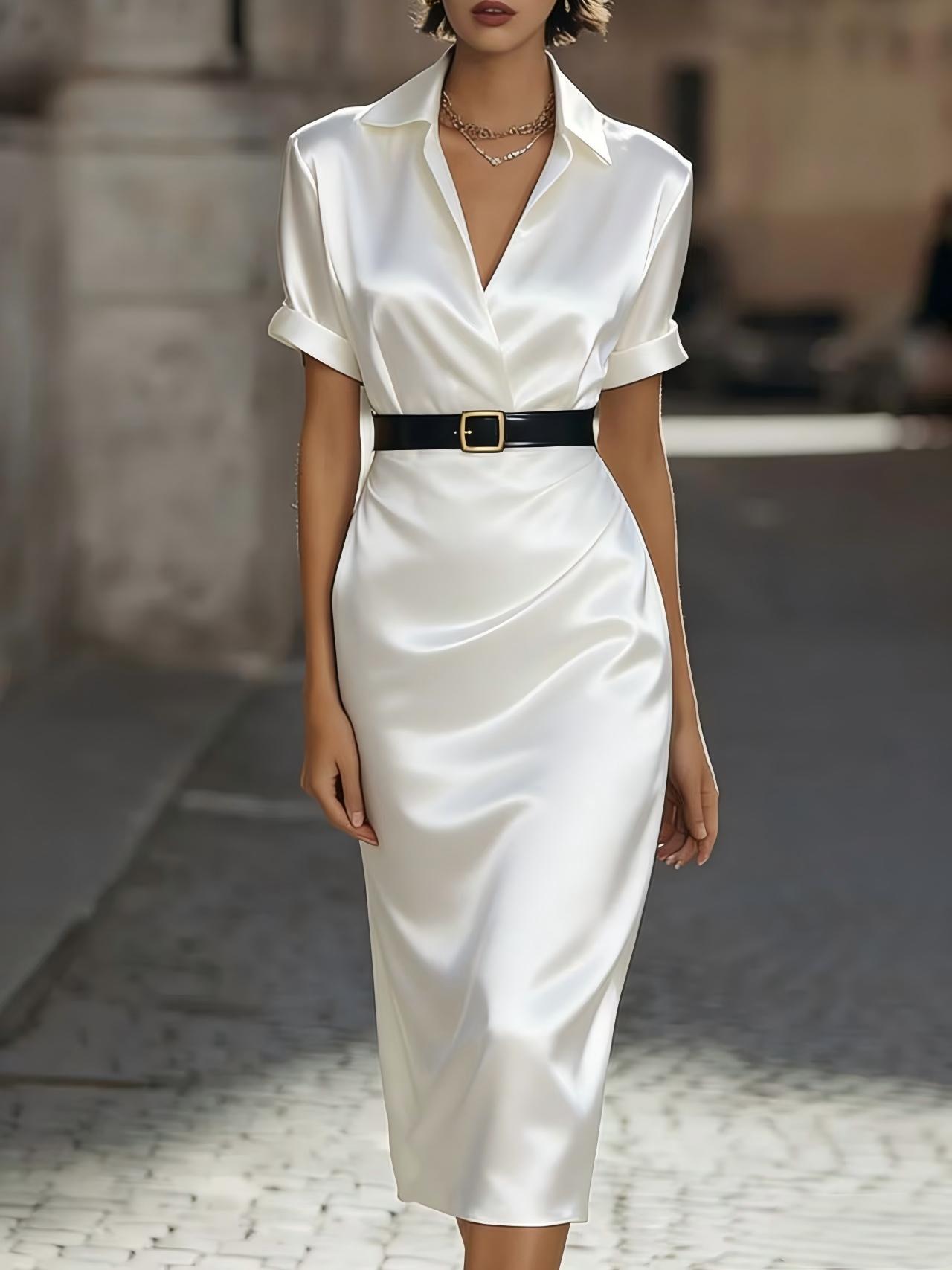 Abito attillato da donna con cintura in vita